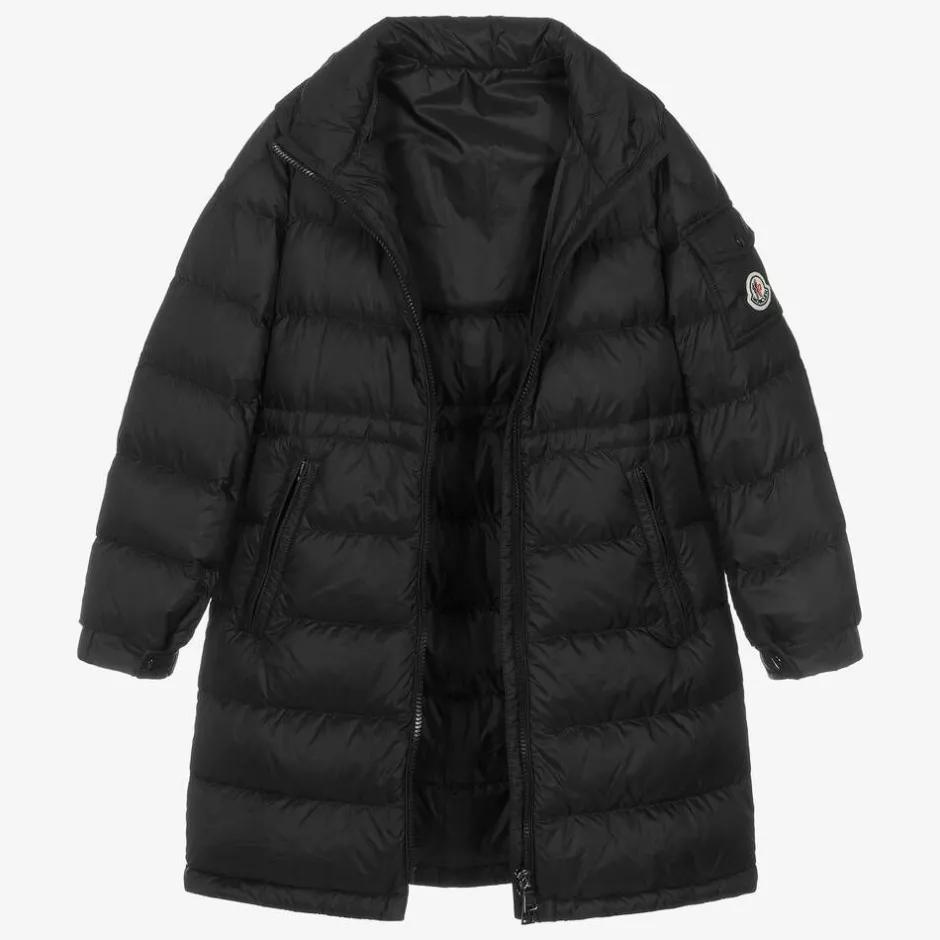 Moncler Enfant Teen Girls Black Meillon Puffer Coat