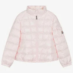Moncler Enfant Teen Girls Pink Aminia Down Puffer Jacket Discount