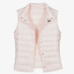 Moncler Enfant Teen Girls Pink Down Padded Liane Gilet New