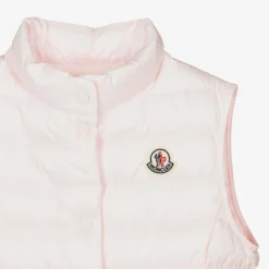 Moncler Enfant Teen Girls Pink Down Padded Liane Gilet New