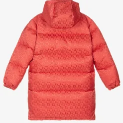 Gucci Teen Girls Pink Hooded Puffer Coat New