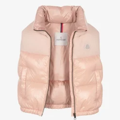 Moncler Enfant Teen Girls Pink Suzan Down Gilet New