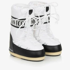 Moon Boot White & Black Icon Snow Boots New