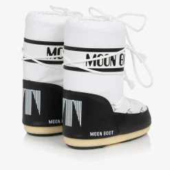 Moon Boot White & Black Icon Snow Boots New