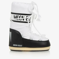 Moon Boot White & Black Icon Snow Boots New