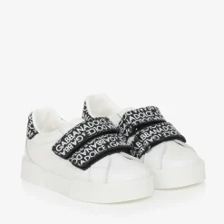 Dolce amp; Gabbana White & Black Leather Baby Trainers Online