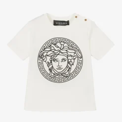 Versace White & Black Medusa Baby T-Shirt Discount