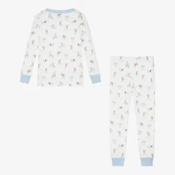 Kissy Kissy White & Blue Cotton Playground Pups Pyjamas Sale
