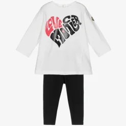 Moncler Enfant White & Blue Leggings Set Best