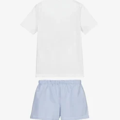 Babidu White & Blue Short Pyjamas