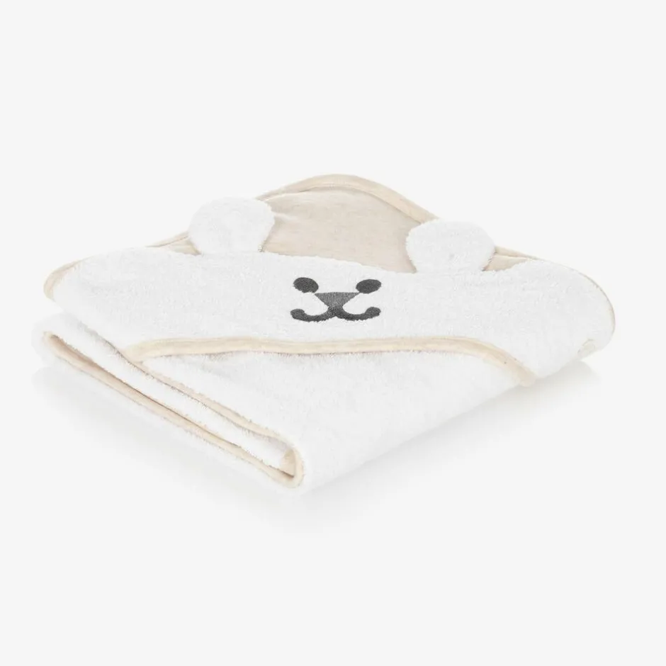 Guess White Bear Hooded Towel (70cm) Clearance