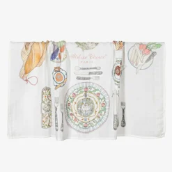 Atelier Choux Paris White Bon Appétit Swaddle (100cm) Clearance