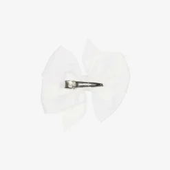 Bowtique London Bow Hair Clip (10cm) White Online