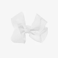 Bowtique London Bow Hair Clip (7cm) White Discount