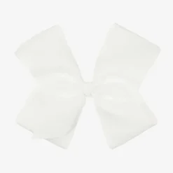 Bowtique London White Bow Hair Clip (20cm) New