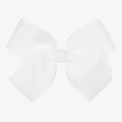 Bowtique London Bow Hair Clip (15cm) White