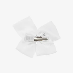 Cute Cute White Bow Hair Clip (10cm) Clearance