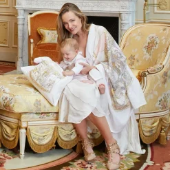 Atelier Choux Paris White Carousel Swaddle (98cm) Outlet