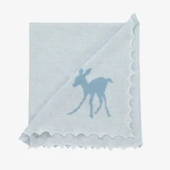 G.H.Hurt amp; Son White Cotton & Blue Wool Baby Gift Set Hot