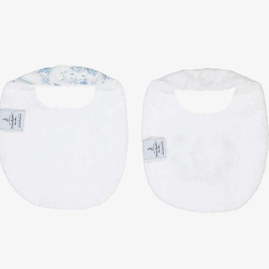 Peter Rabbit™ by Childrensalon White Cotton & Linen Bibs (2 Pack) Discount