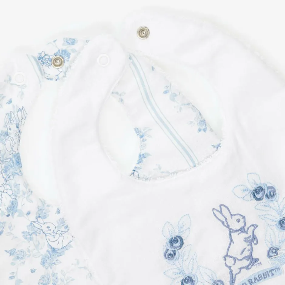 Peter Rabbit™ by Childrensalon White Cotton & Linen Bibs (2 Pack) Discount