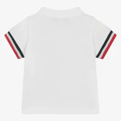Tartine et Chocolat White Cotton Baby Polo Shirt Hot