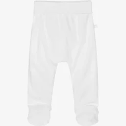 Laranjinha White Cotton Baby Trousers Clearance