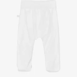 Laranjinha White Cotton Baby Trousers Clearance