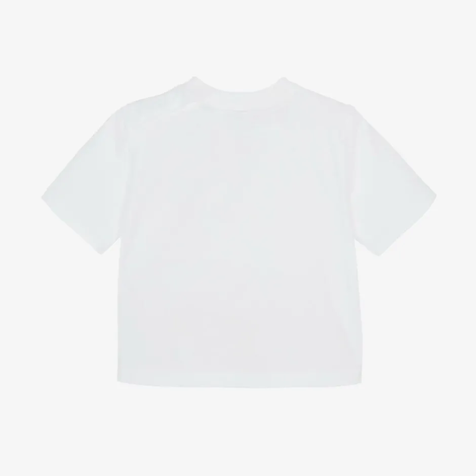 Burberry White Cotton Baby T-Shirt Online