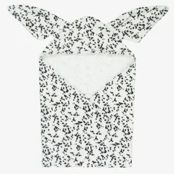 Elodie White Cotton Hooded Spotty Dalmation Towel DalmationDots Discount