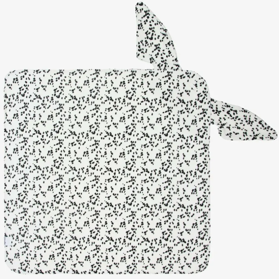 Elodie White Cotton Hooded Spotty Dalmation Towel DalmationDots Discount