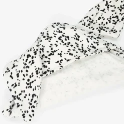 Elodie White Cotton Hooded Spotty Dalmation Towel DalmationDots Discount