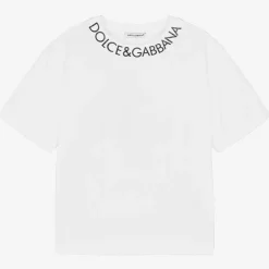 Dolce amp; Gabbana White Cotton Jersey T-Shirt Outlet