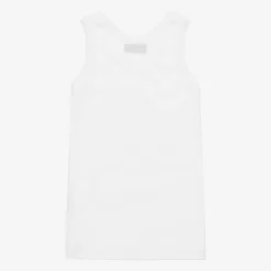 Babidu White Cotton Jersey Vest Sale