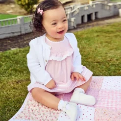 Minutus White Cotton Knitted Baby Cardigan Sale