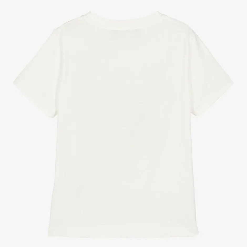 Versace White Cotton Leopard Print Logo T-Shirt Online