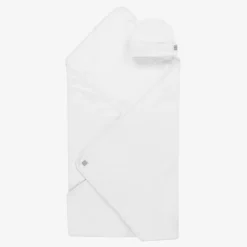 Minutus White Cotton Skin To Skin Blanket & Hat Set Hot