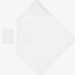 Burberry White Cotton Towel & Mitt Baby Gift Set Sale