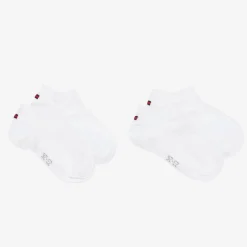 Tommy Hilfiger White Cotton Trainer Socks (2 Pack) Sale