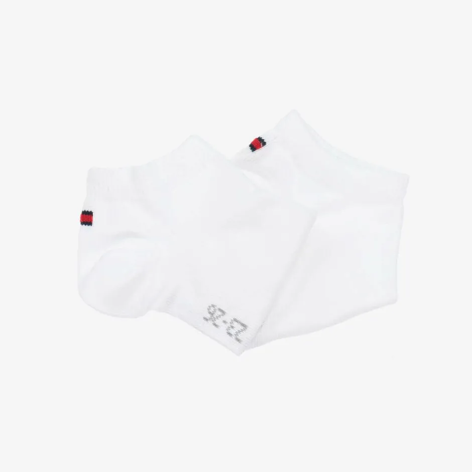 Tommy Hilfiger White Cotton Trainer Socks (2 Pack) Sale