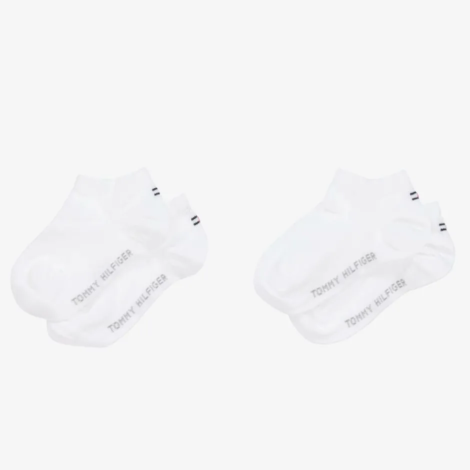 Tommy Hilfiger White Cotton Trainer Socks (2 Pack) Sale