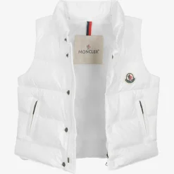 Moncler Enfant White Down Padded Bernard Puffer Gilet Hot