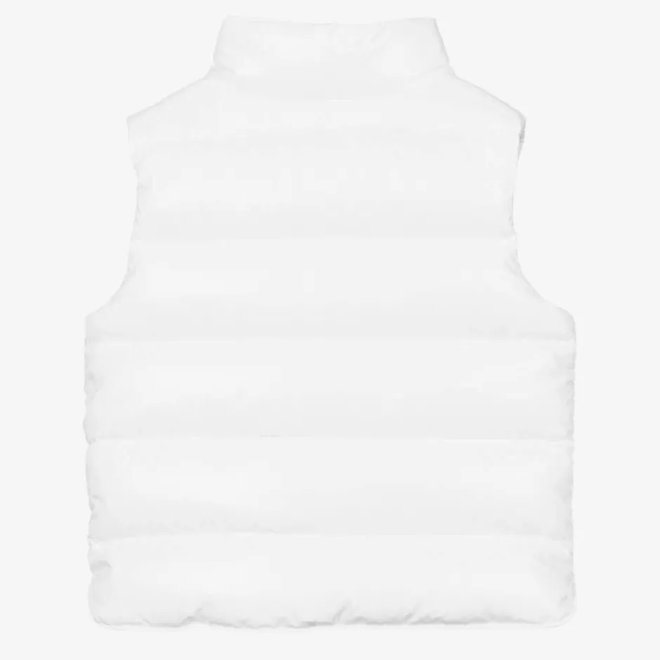Moncler Enfant White Down Padded Gilet