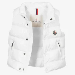 Moncler Enfant White Down Padded Gilet