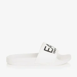 EA7 Emporio Armani White EA7 Logo Sliders Best