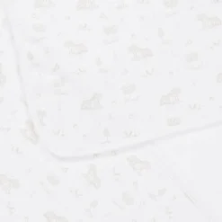 Babidu White Farm Print Baby Blanket (77cm) Best