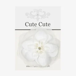 Cute Cute White Floral Hair Clip (7cm) Hot