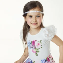 Cute Cute White Flower Pearl Headband