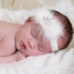 Cute Cute White Fur & Diamanté Headband Discount
