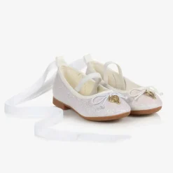 Angels Face White Glitter Ballerina Shoes Outlet